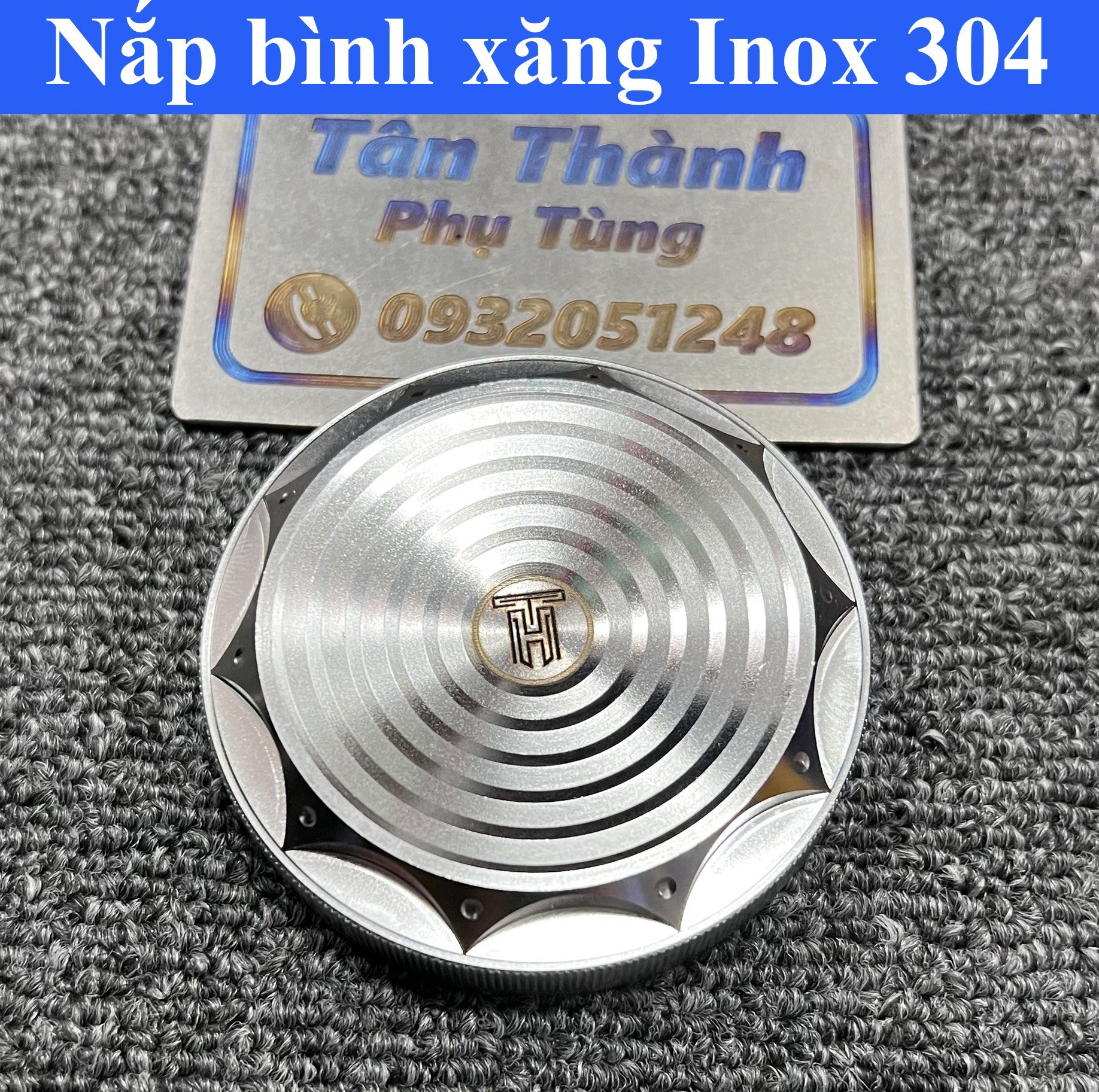 Nắp bình xăng Inox 304 gắn nhiều loại xe