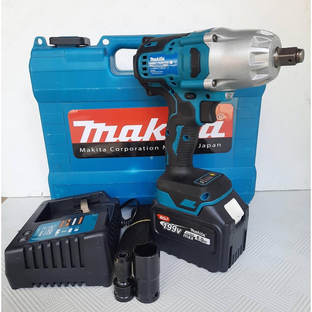 Máy siết bulong MAKITA980N.m lực siết khủng động cơ không chổi than