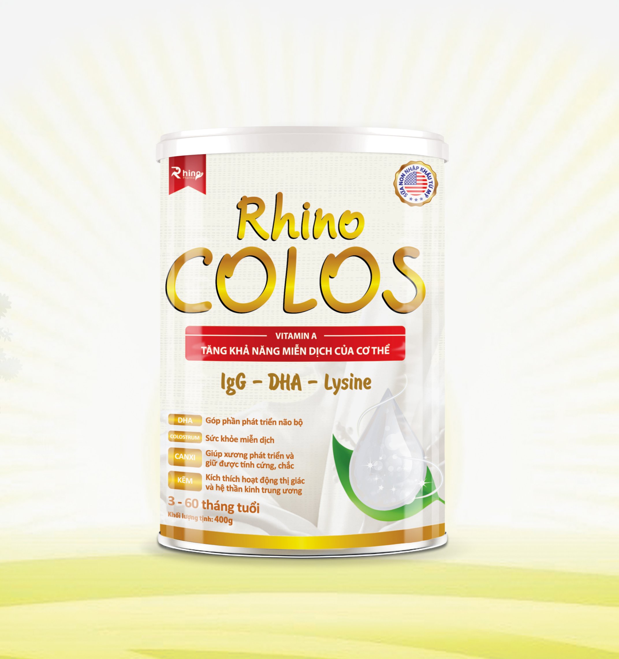 Sữa non Rhino COLOS tăng khả năng miễn dịch của cơ thể