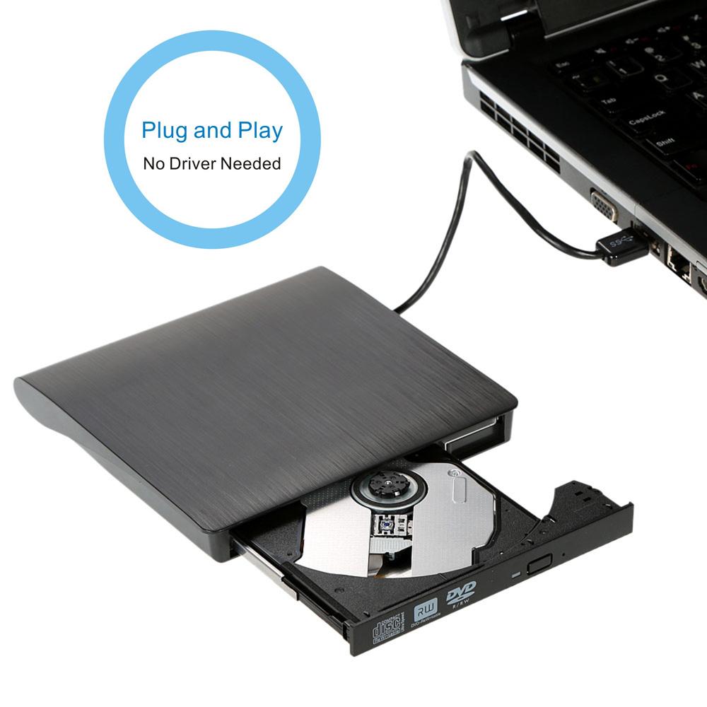 Ổ đĩa DVD gắn ngoài DVD Player Burner Writer cho Linux Windows Mac OS Siêu mỏng di động USB 3.0 DVD-RW