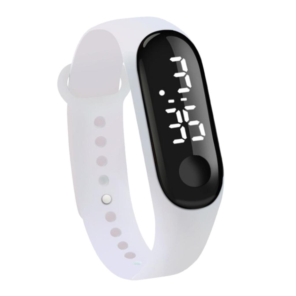 LED Digital Watch  Screen Silicone Strap Wristwatch