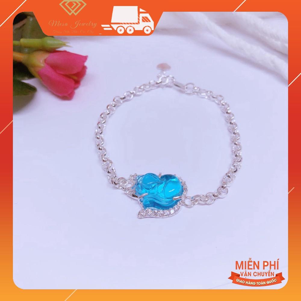 Lắc tay hồ ly dây xích bạc ta
