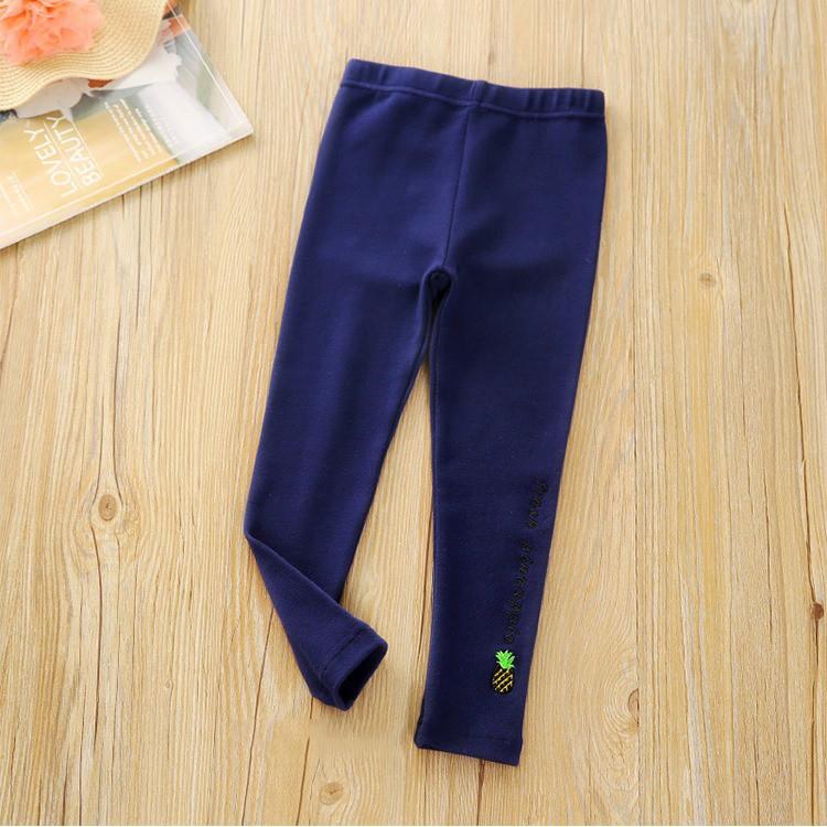 Quần legging thêu hoa quả cho bé gái