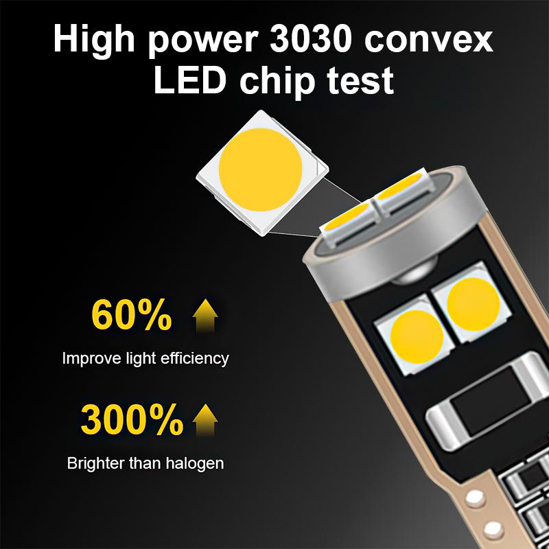 Đèn LED T10 W5W 6SMD 3030 chuyên dụng cho ô tô Đèn xe ô tô T10 LED hiển thị ánh sáng rộng