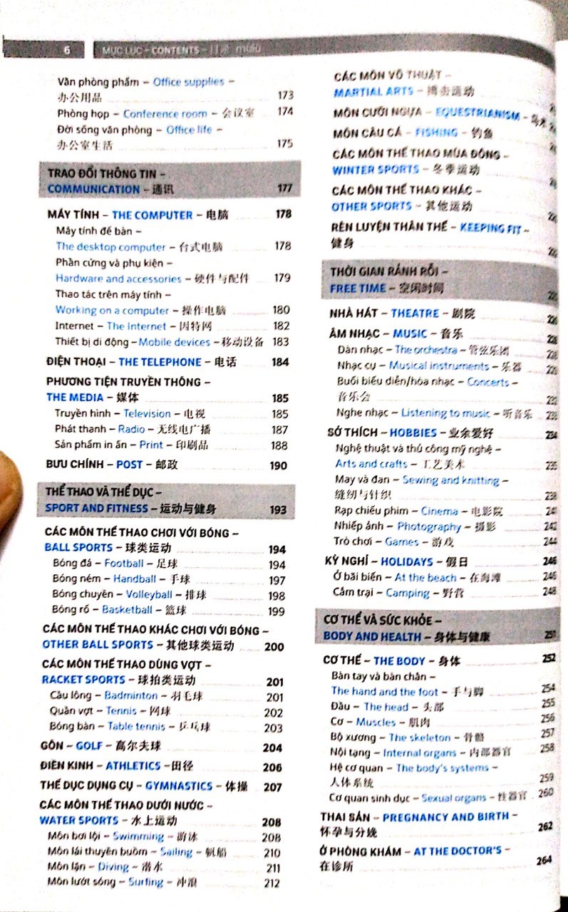 Sách Từ điển hình ảnh Tam Ngữ Trung Anh Việt 16000 từ hơn 3000 hình ảnh màu sắc nét có mp3 nghe qua app– Visual English Vietnamese Chinese Trilingual Dictionary + DVD tài liệu