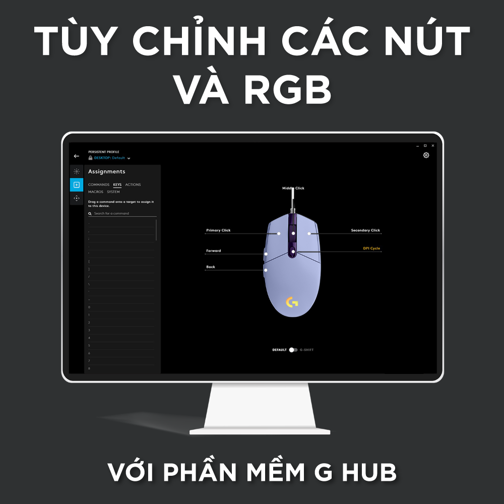 Chuột game có dây Logitech G203 Lightsync - Tùy chỉnh RGB, 6 nút lập trình, nhẹ, 8000 DPI, PC/Mac - Hàng chính hãng