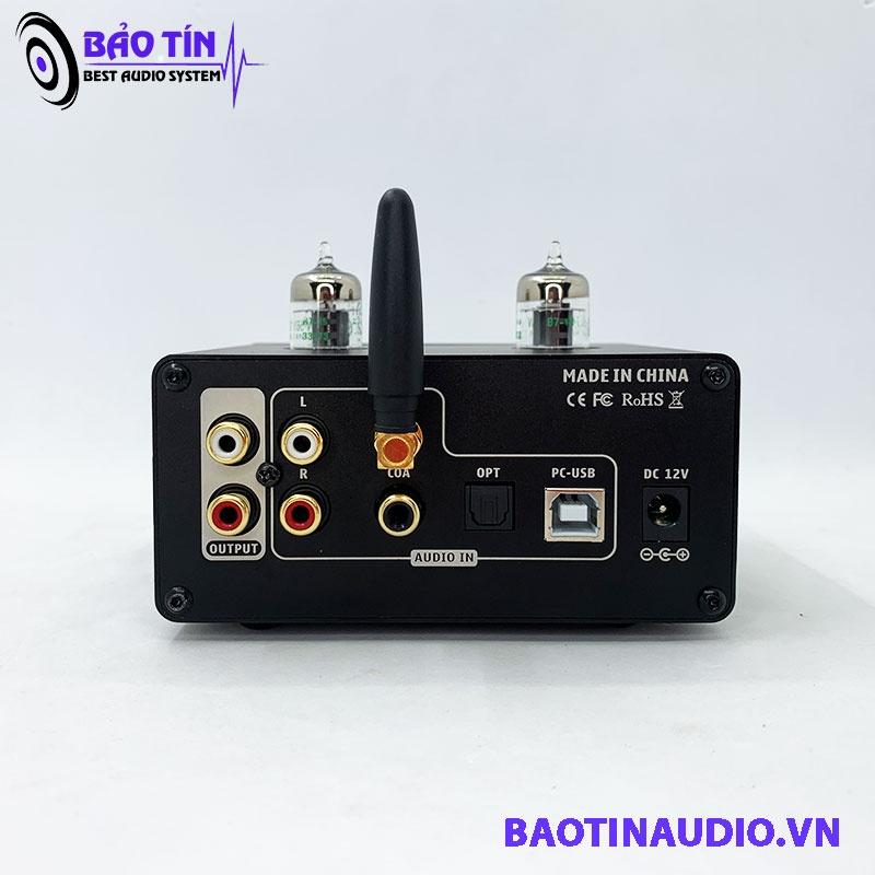 DAC T1 hàng chính hãng - giải mã tích hợp pre đèn tăng giảm bass trép có điều khiển và sử dụng trực tiếp bóng Mỹ 5654W