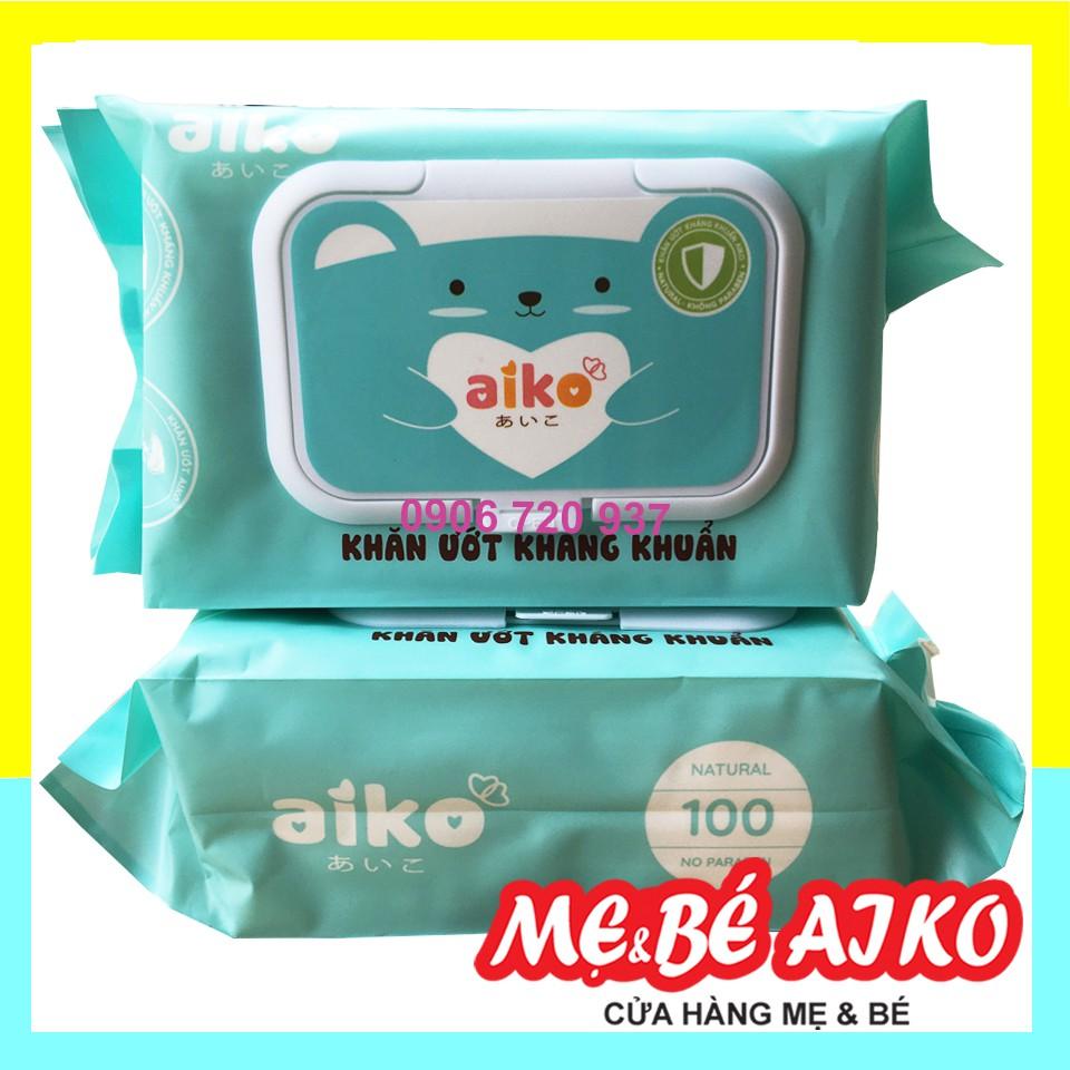 Bộ 4 Gói Khăn Ướt Aiko Kháng Khuẩn 100 tờ/Gói