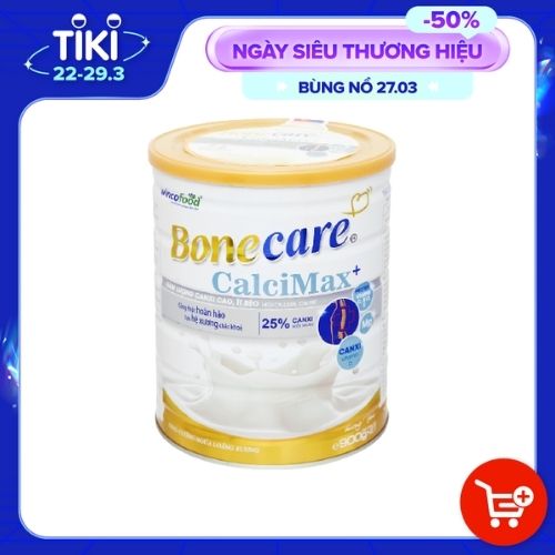 Sữa bột Wincofood Bonecare Calcimax+ 850g dành cho người từ 18 tuổi trở lên bổ sung canxi - Collagen và đường Isomalt phòng ngừa loãng xương, giúp chống lão hóa đẹp da và ngừa tiểu đường.