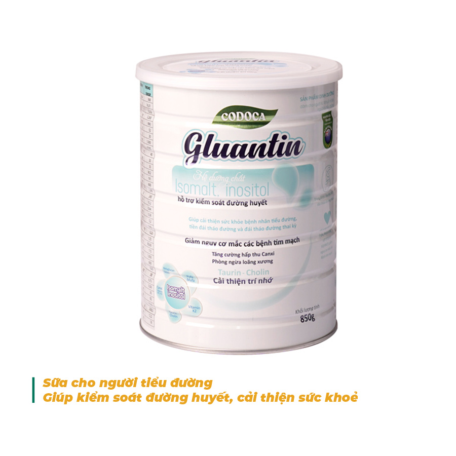 Codoca Gluantin - Dinh dưỡng cho người tiểu đường - Giúp kiểm soát đường huyết, cải thiện sức khỏe người mắc tiểu đường, đái tháo đường