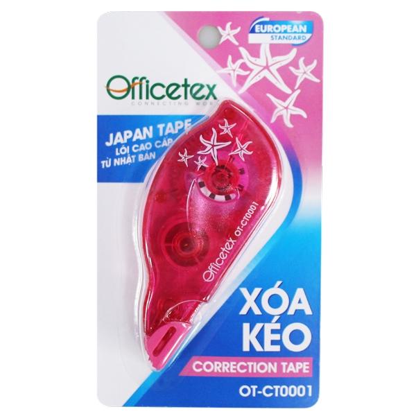 Xóa Kéo 5 mm x 6 m - Officetex OT-CT0001 - Màu Hồng