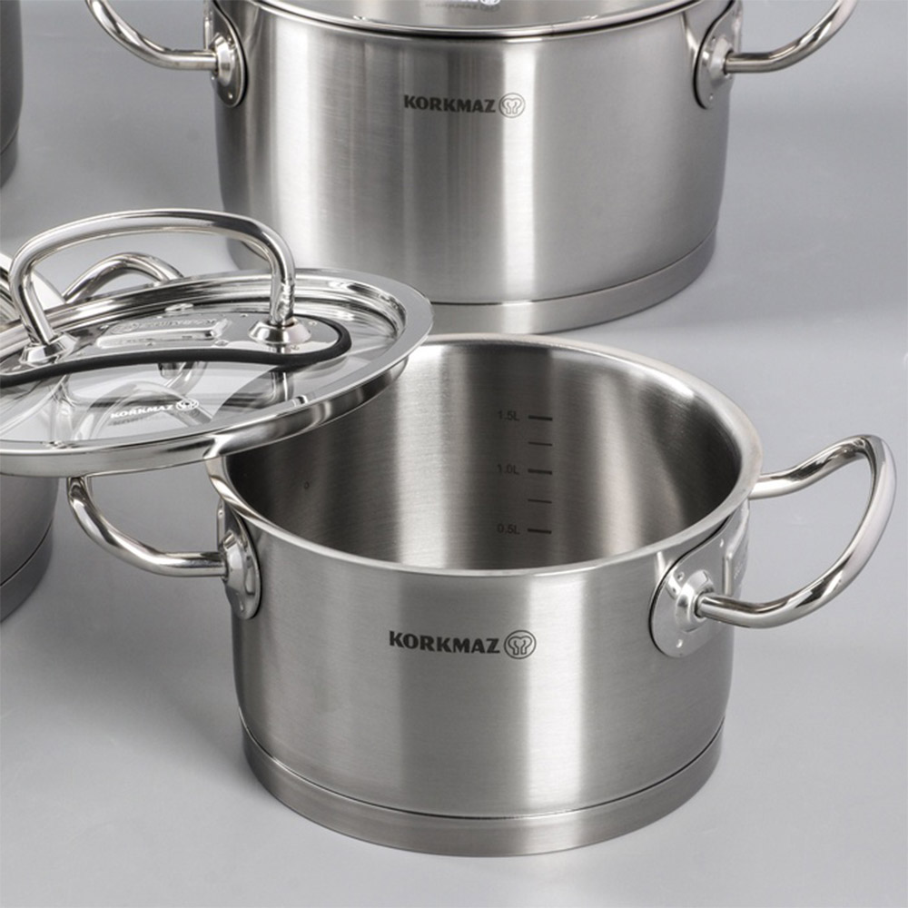 Bộ 4 nồi inox 18/10 Korkmaz Proline