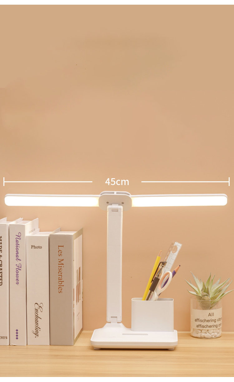 Đèn Bàn Học Đọc Sách, Làm Việc LED Chống Cận, Cảm Ứng Tích Điện Gập 2 Chỗ