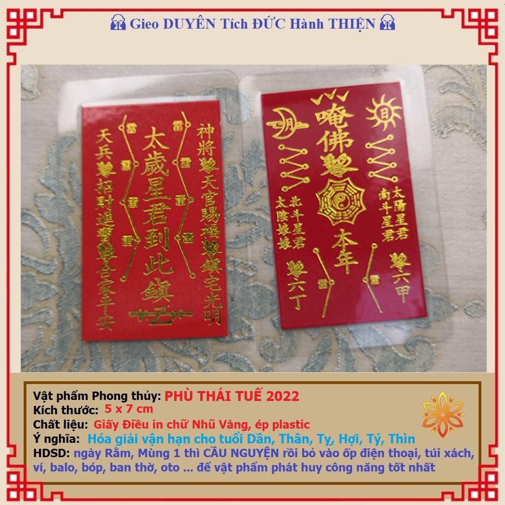 Thái Tuế năm 2022 - Phù Thái Tuế Nhâm Dần năm 2022 vi