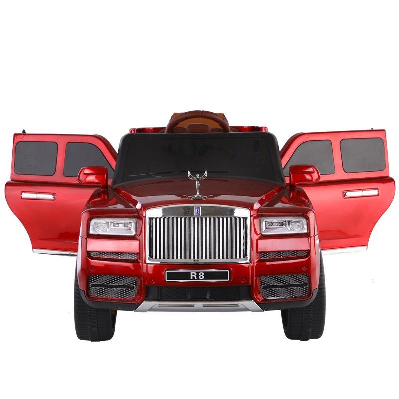 Ô tô xe điện đồ chơi RollsRoyce R8 cho bé tự lái và điều khiển 4 động cơ (Đỏ-Trắng-Đen)