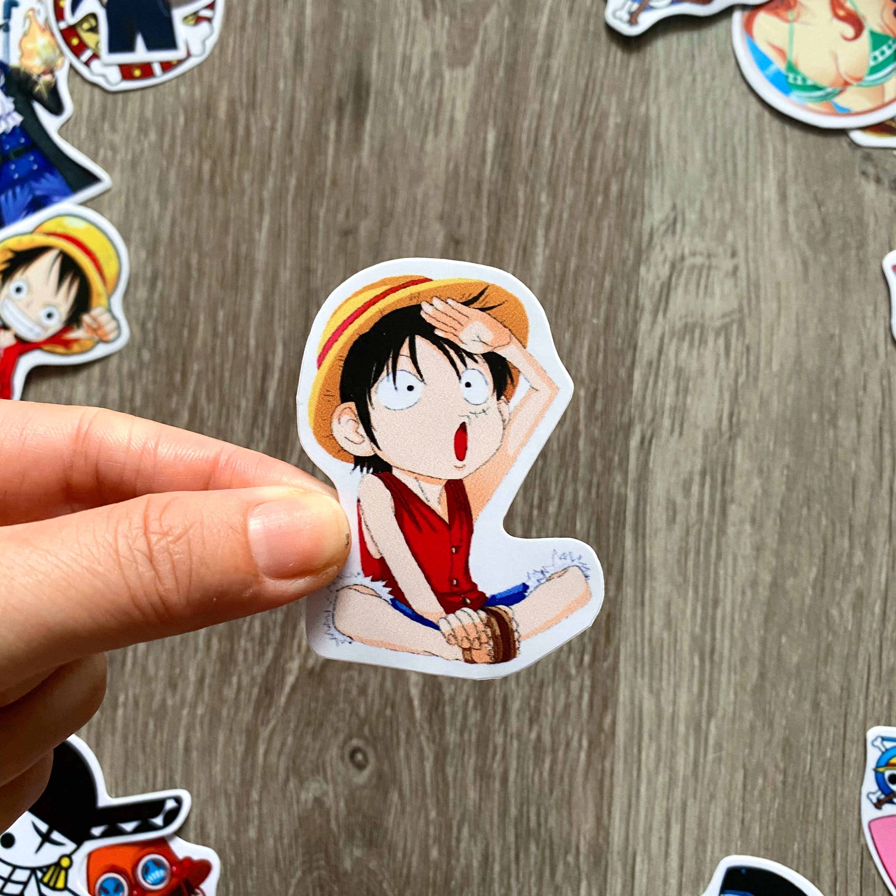 Sticker in hình ONE PIECE - Đảo Hải Tặc - Dán Trang Trí - Chất Liệu PVC Cán Màng Chất Lượng Cao Chống Nước, Chống Nắng, Không Bong Tróc Phai Màu