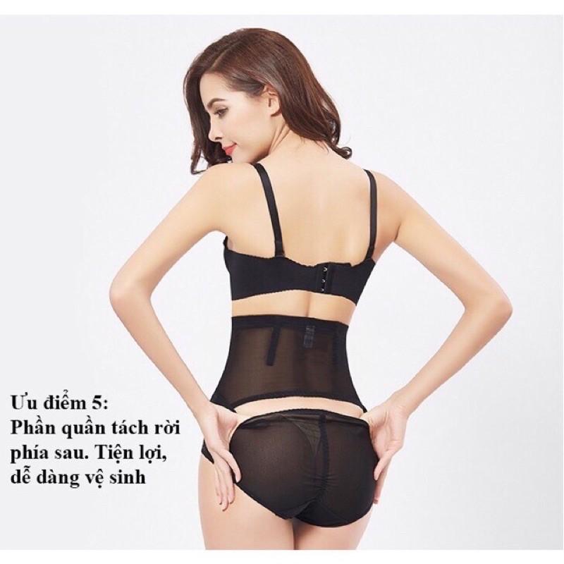 Quần gen cạp cao định hình eo- phần hông thiết kế đi vệ sinh