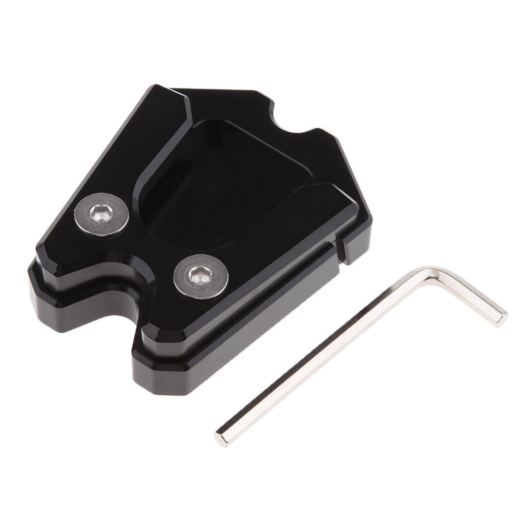 Kickstand Extension Plate Side Stand Enlarge Pad for Vespa GTV 300ie Black