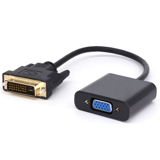 Dây Cáp Chuyển Đổi DVI-D To VGA Adapter Dài 20cm - Màu Đen