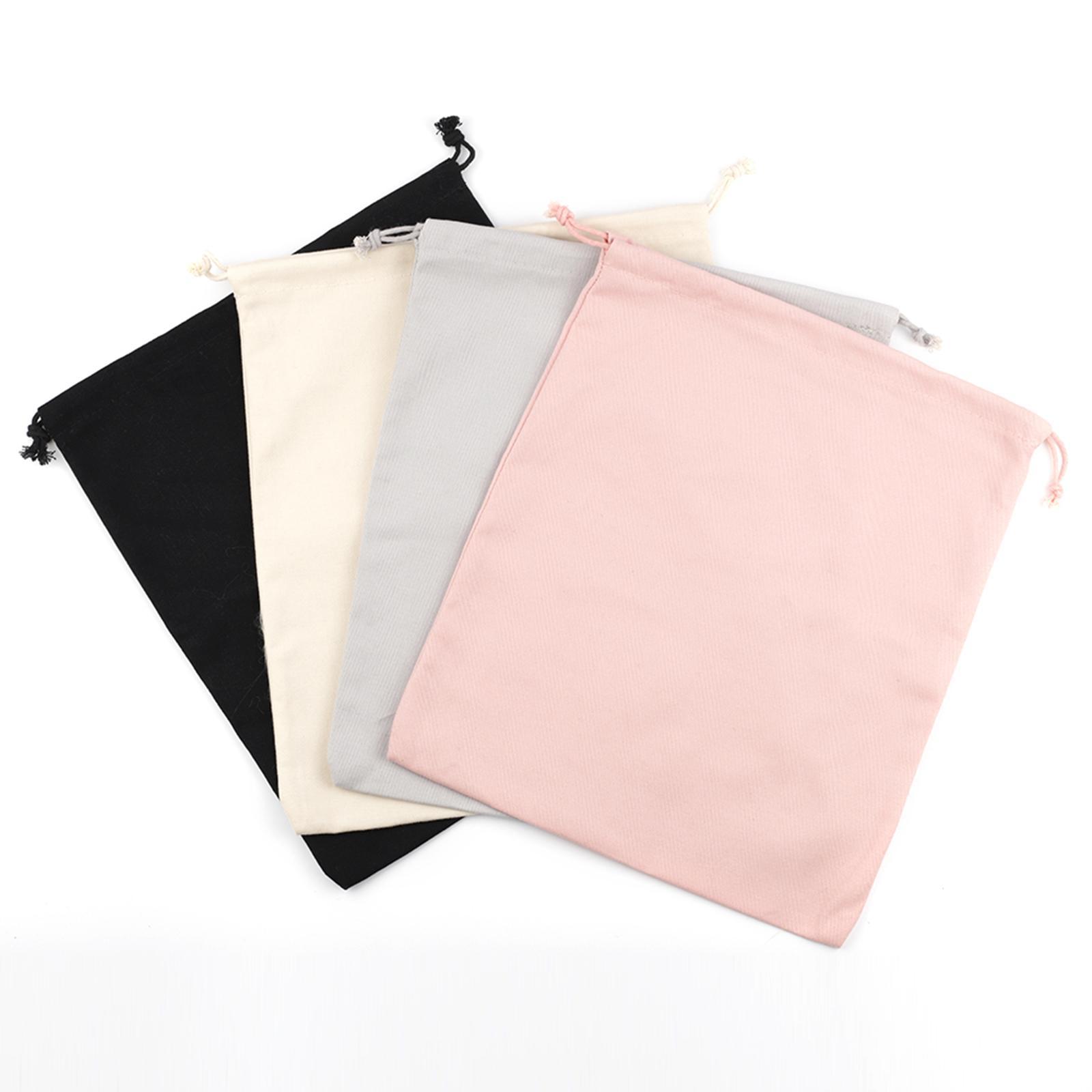 2 Pieces Portable Drawstring Canvas Shoe Storage Bags Laundry Organizer Bag