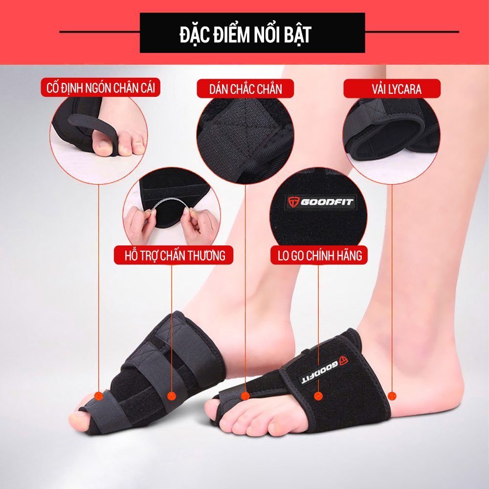 Nẹp ngón chân cái, nẹp bàn chân hỗ trợ định hình ngón chân GoodFit GF617A