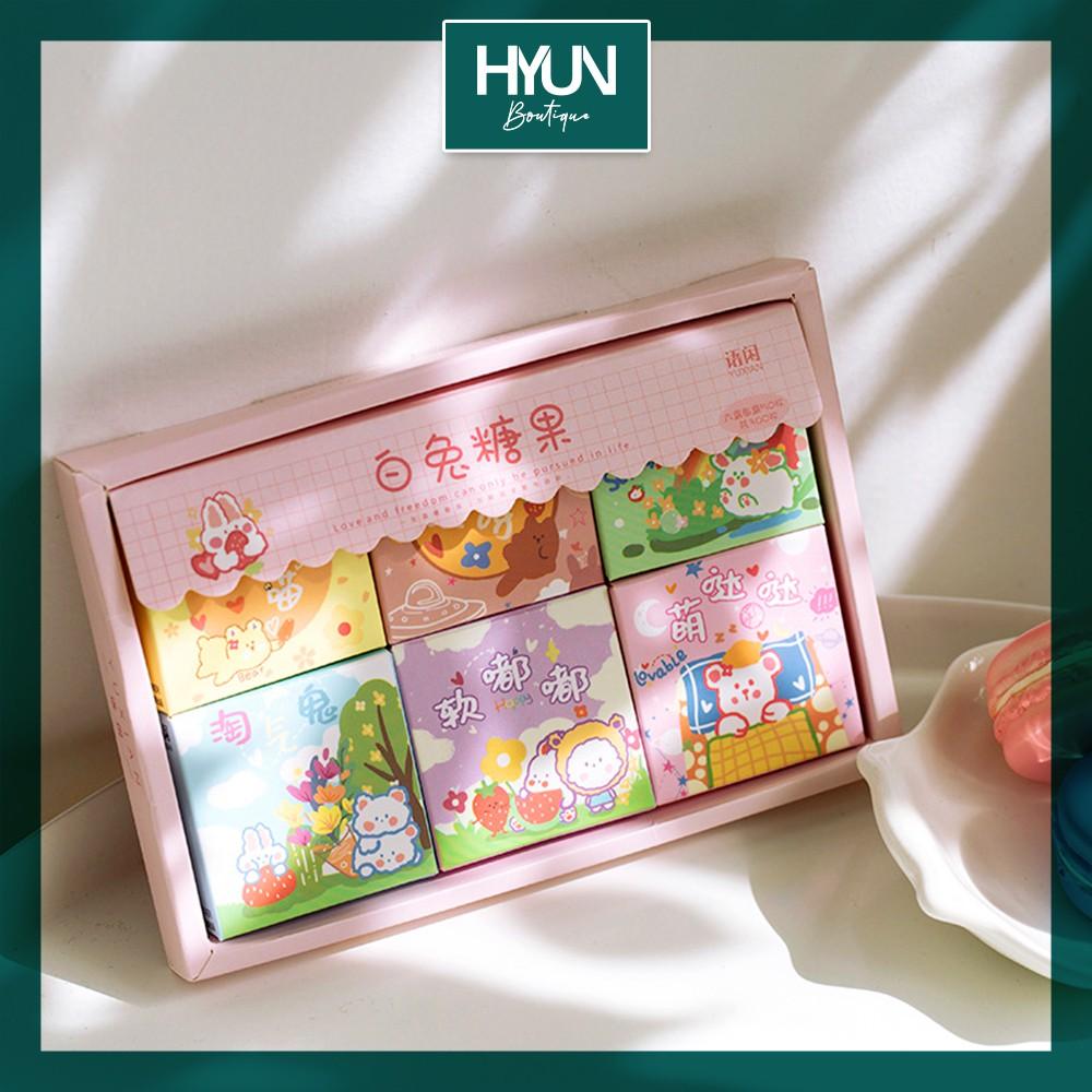 Set 300 Sticker dán - hình dán trang trí dễ thương theo chủ đề Hyun Boutique hoặc Hộp lẻ 50 sticker - 1