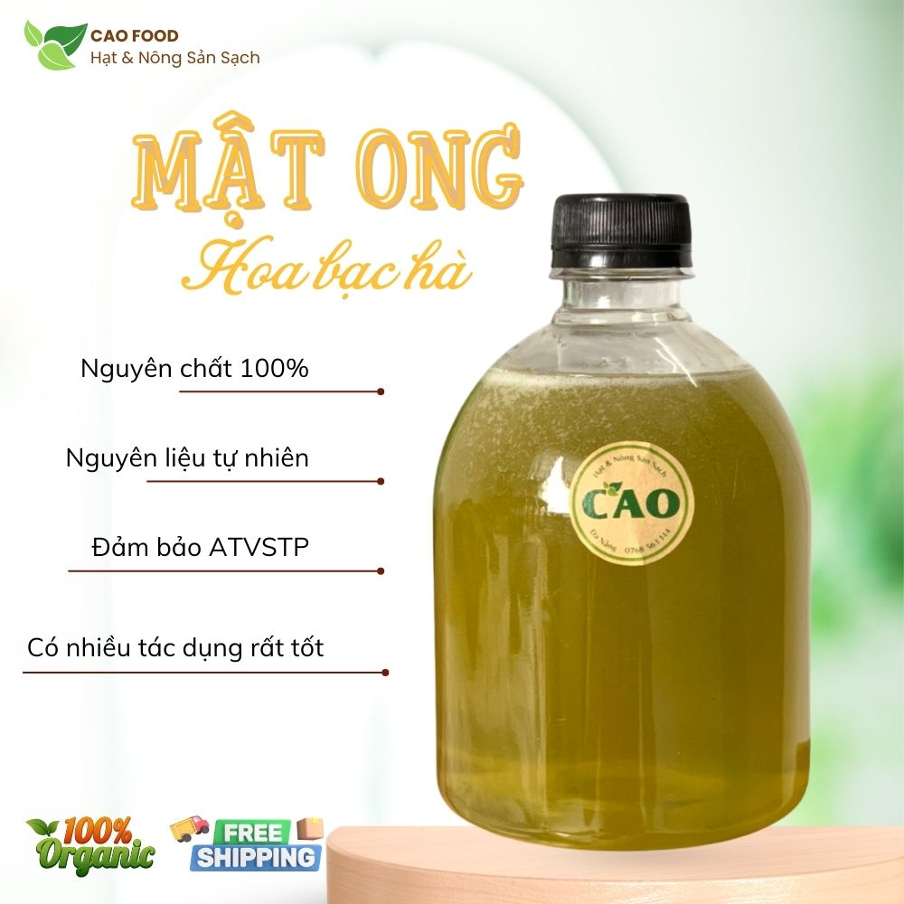 Mật ong hoa bạc hà CAO Food từ Hà Giang - cam kết mật ong nguyên chất nguyên vị 100%