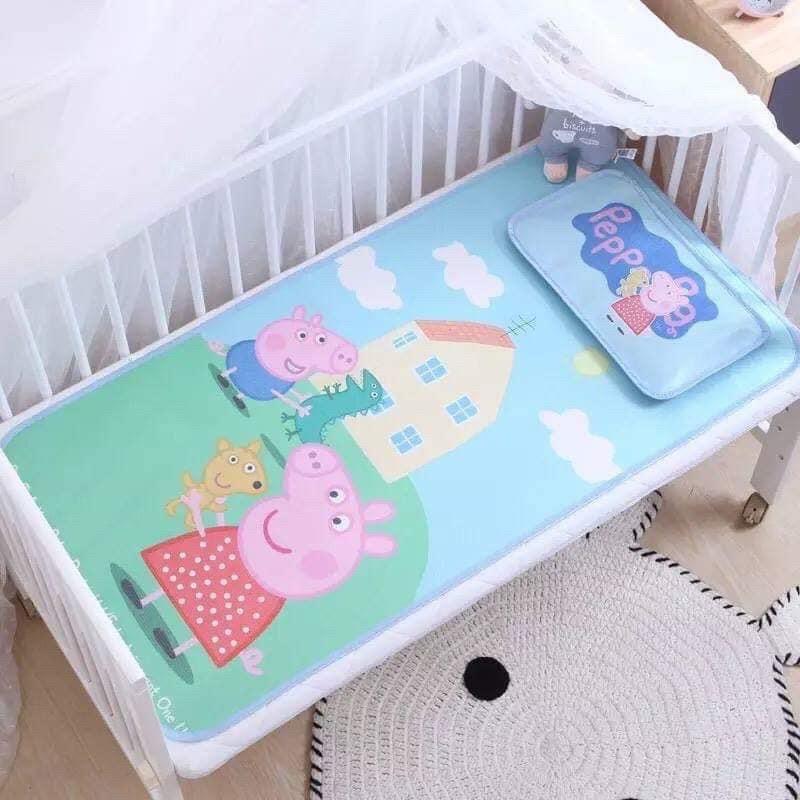 Chiếu lụa điều hòa 3D kèm gối cho bé họa tiết hoạt hình Disney