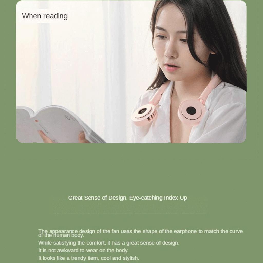 Portable Lazy Fan Hanging Neck Mini Cooling Rest Fan Hands Free