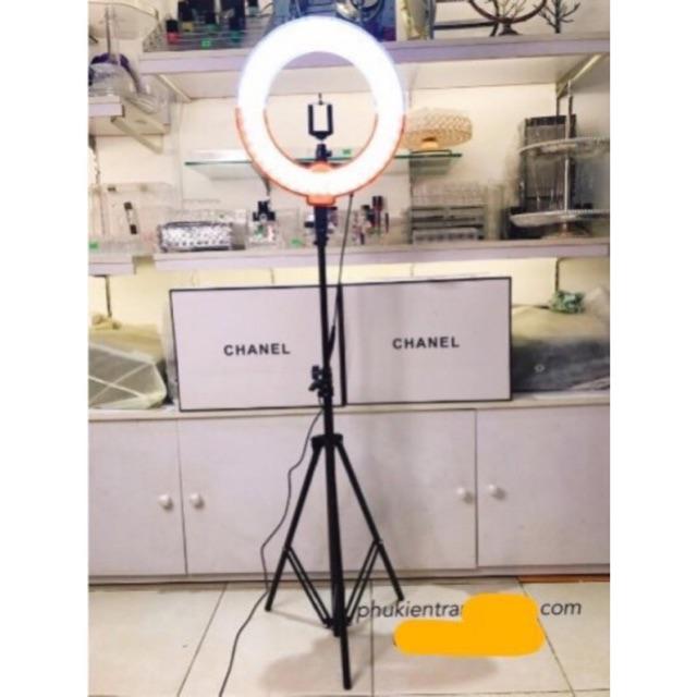 Cây đèn livestream 26cm,trang điểm, spa, bán hàng kèm kep dt,chân đế cao 2mét