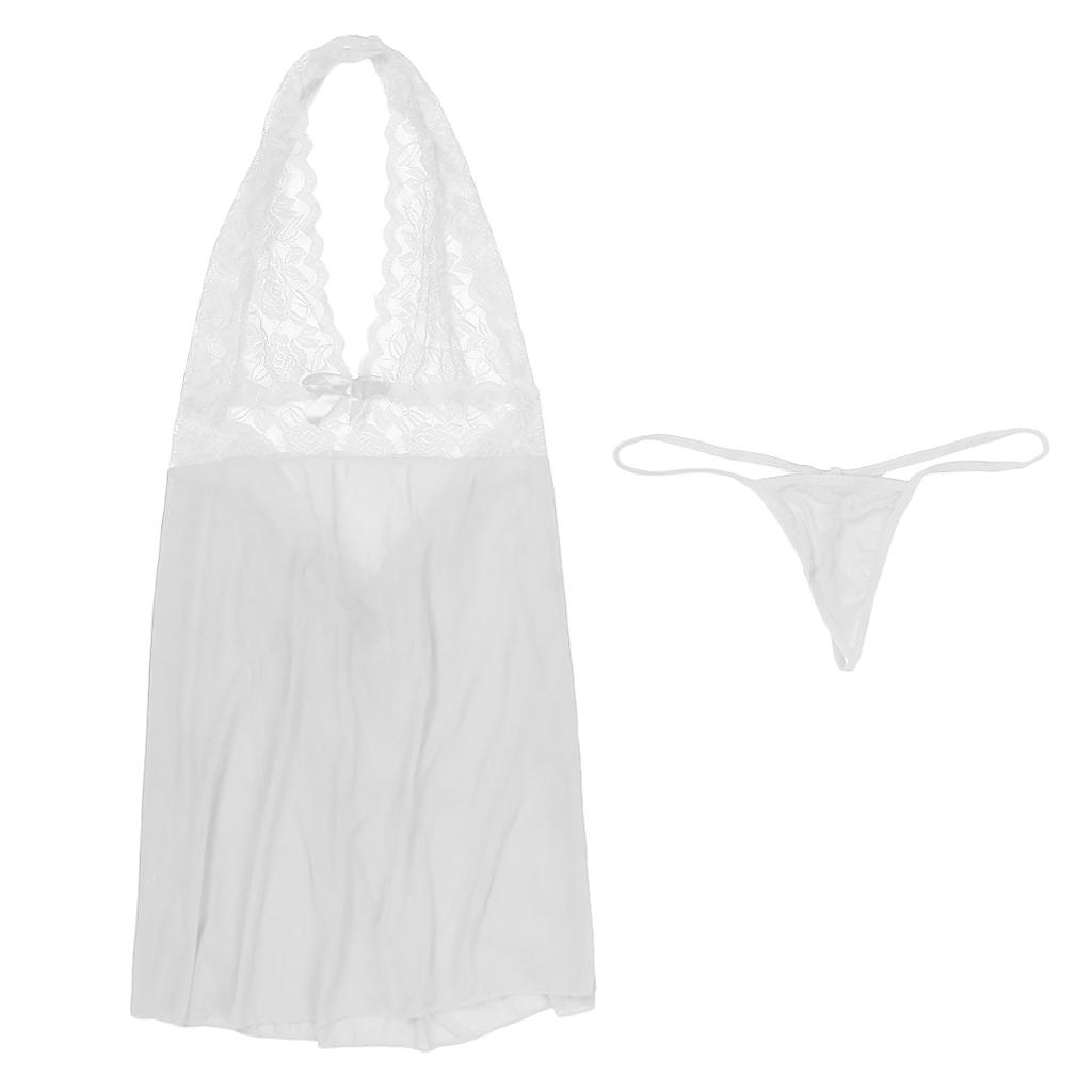 Womens Babydoll G-String Dress Underwear Lingerie Thong Nightwear