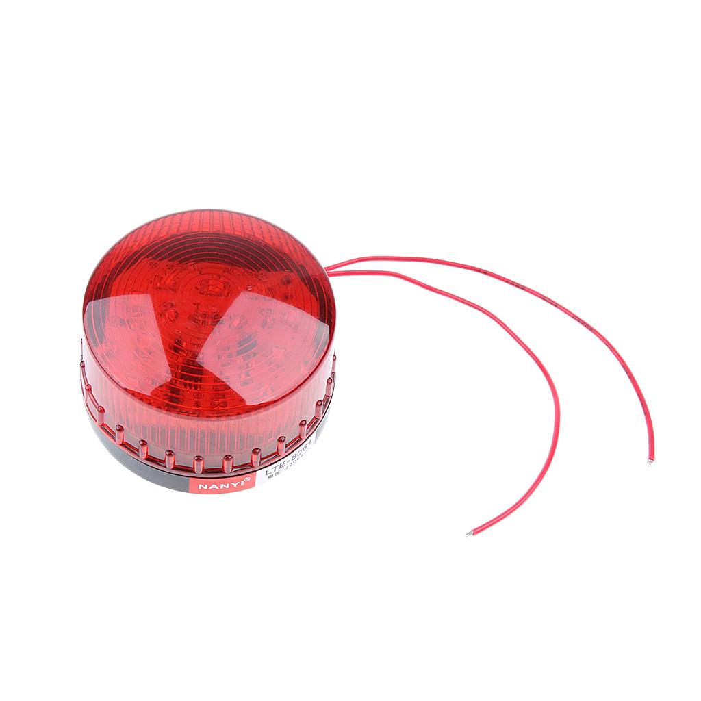 2PCS 220V Red & Blue Emergency LED Strobe Signal Warning Light Beacon