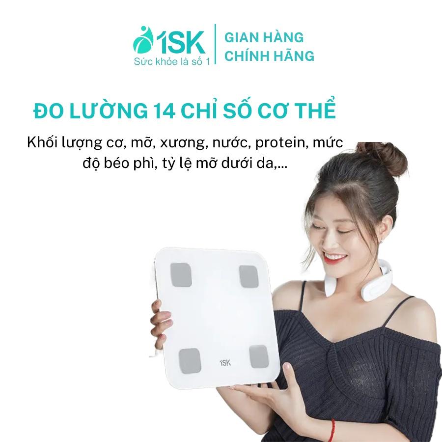 Cân điện tử sức khỏe thông minh 1SK CF516 cân đo nhịp tim thông minh đo 14 chỉ số cơ thể kết nối bluetooth