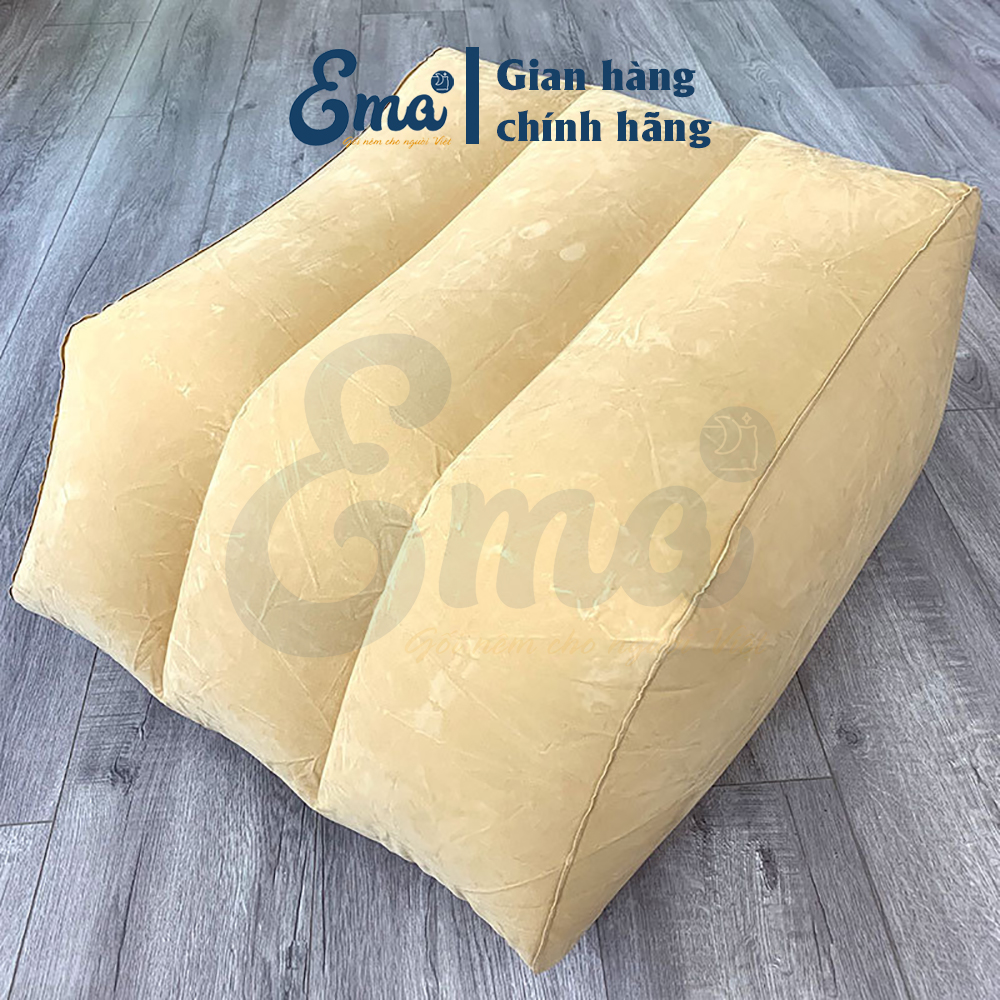 Gối kê chân bơm hơi cho người suy giãn tĩnh mạch KT 63x60x32cm - Hàng nhập khẩu - Gác chân, tựa lưng thoải mái - Gấp gọn tiện mang theo