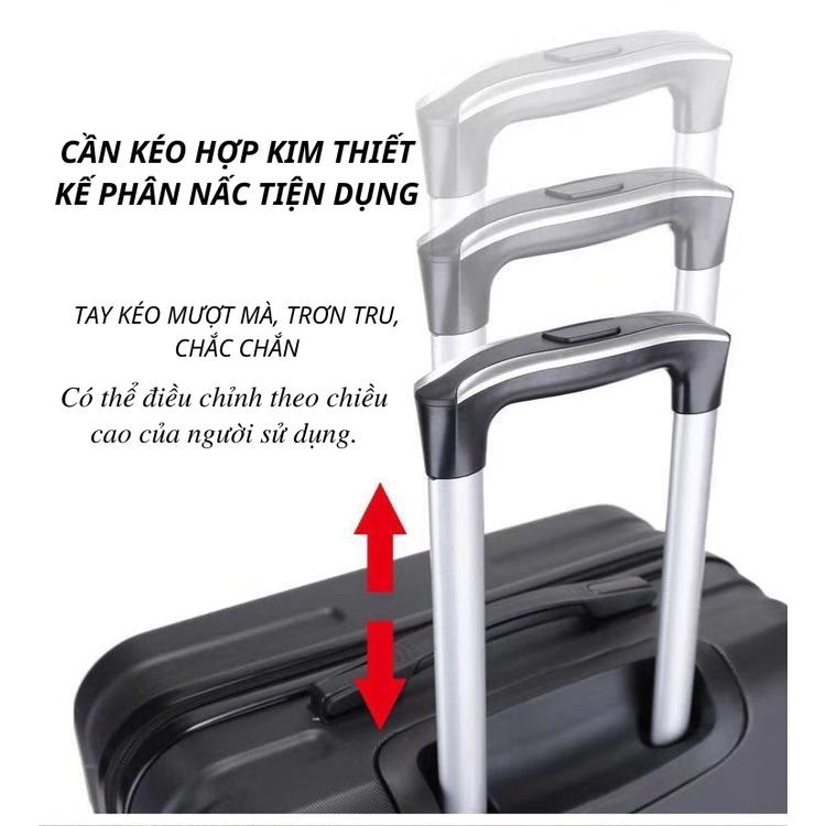 HÌNH THẬT_Vali Du Lịch Tay Kéo Hình In UV Không Bong Tróc Chất Liệu Nhựa Nhám PC+ABS Hàng Sẵn Kho Đủ Size 20/24/26 inch