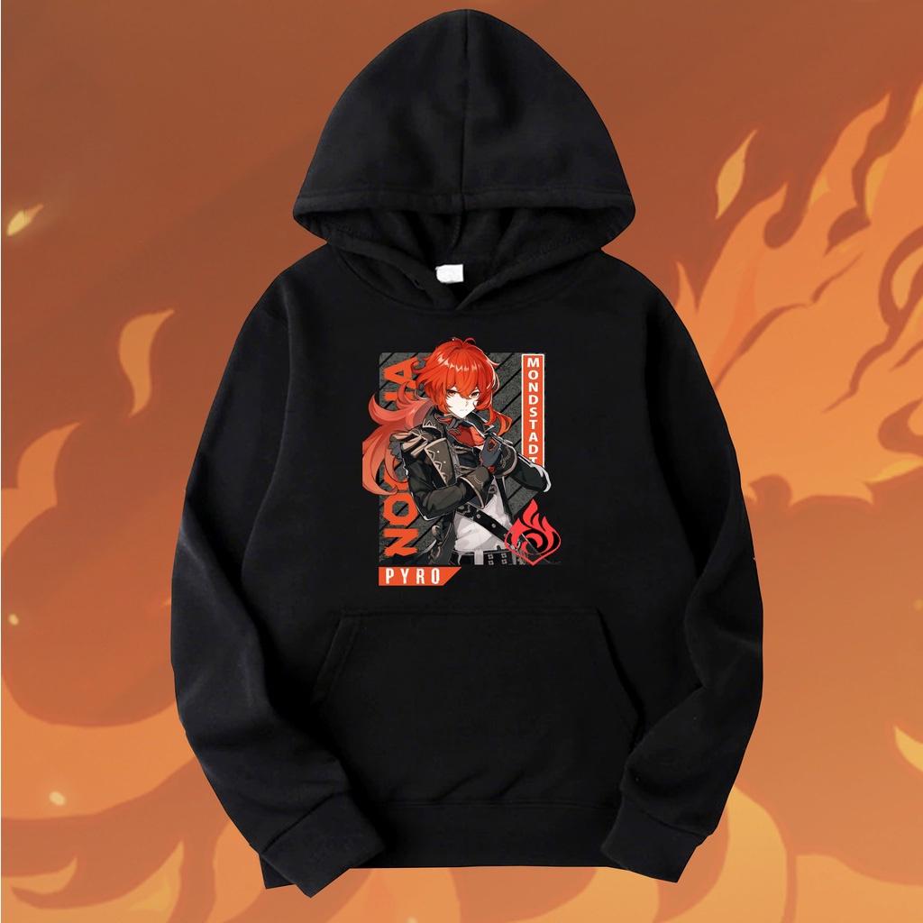 bst áo hoodie in hình game genshin impact mẫu hình in đẹp