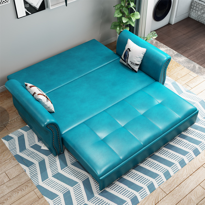 Sofa Giường Kéo Chất Liệu Da Hàn Bóng Mịn Viền Đính Đá DP-SGK30