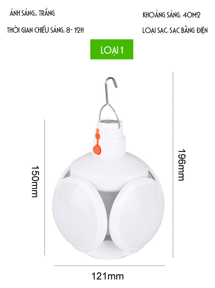 ĐÈN LED NĂNG LƯỢNG MẶT TRỜI, SẠC ĐIỆN NGOÀI TRỜI SÂN VƯỜN, CẮM TRẠI, TRỒNG CÂY, HỘI CHỢ