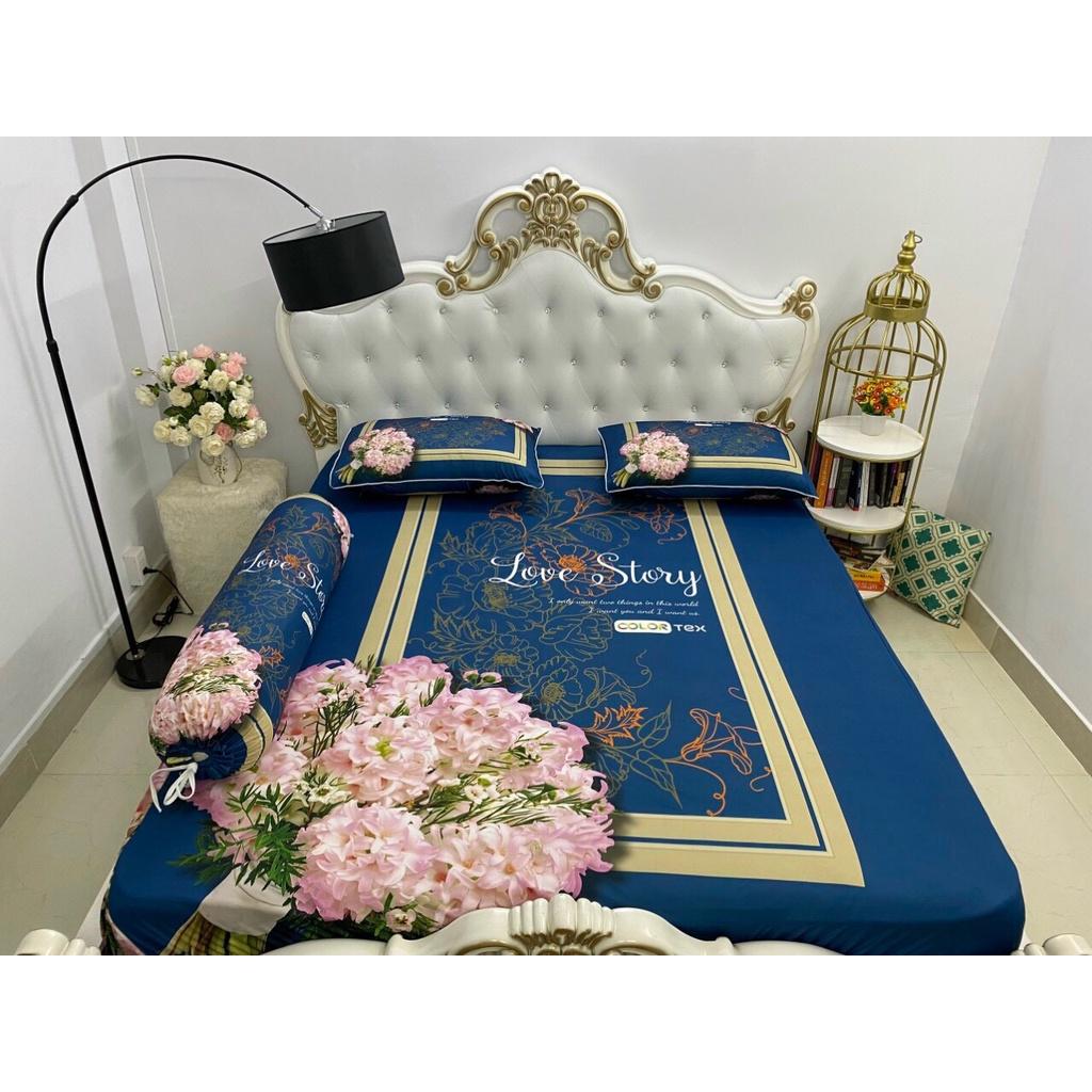 Bộ Drap+áo gối thun Ý 5D Cao Cấp , mát lạnh, thấm hút tốt