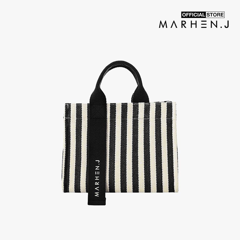 Marhen.J - Túi đeo vai chữ nhật sọc kẻ Rico Mini MJ19BRCOMNST-BK