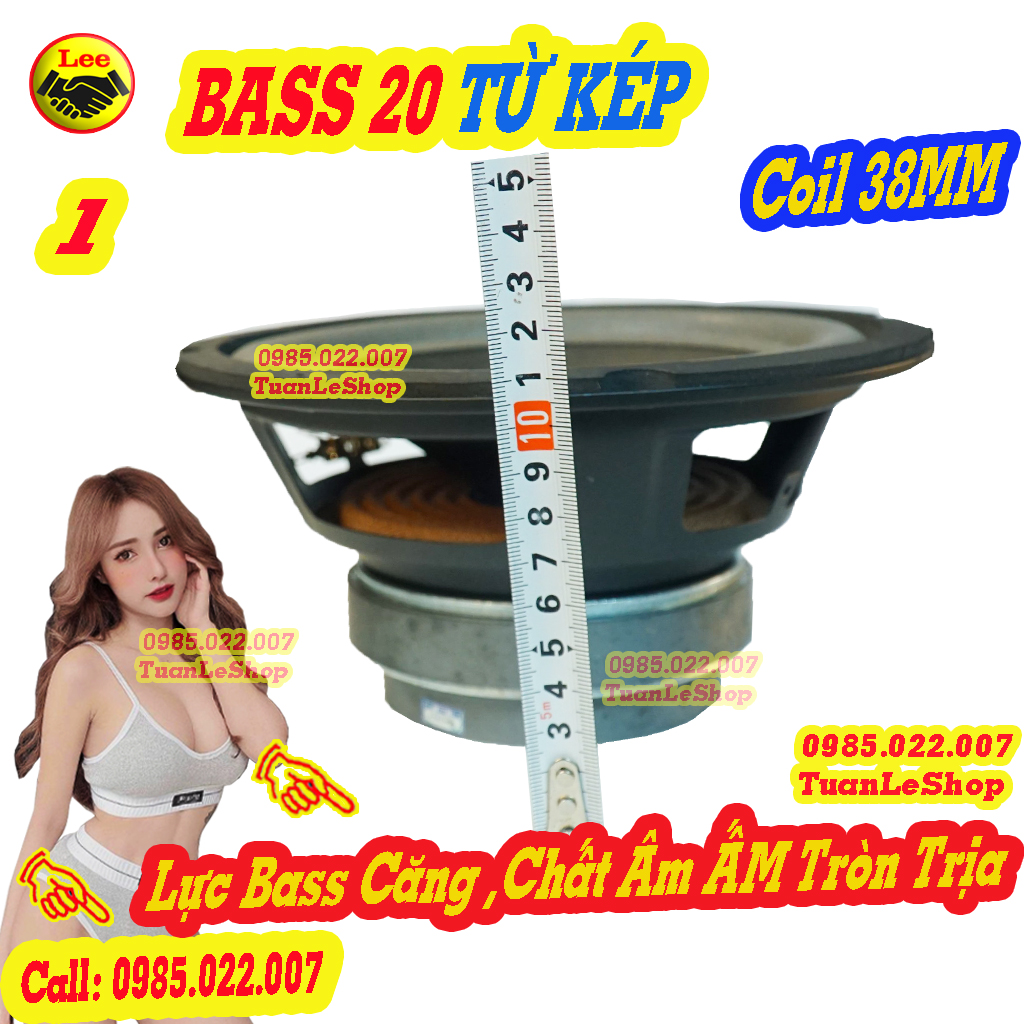 MỘT CỦ LOA BASS 20 TỪ KÉP 120 -100 - LOA BASS RỜI