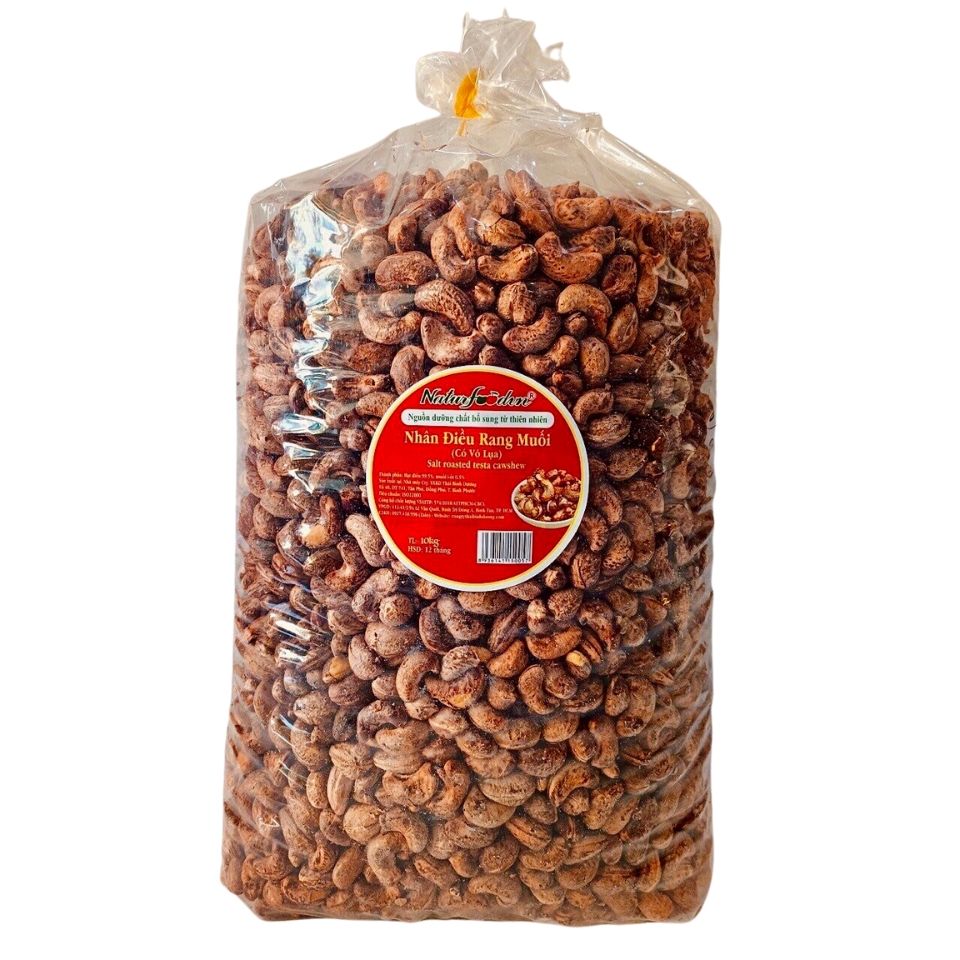 Hạt Điều Lụa Rang Muối 10kg Cao Cấp Natufoodvn