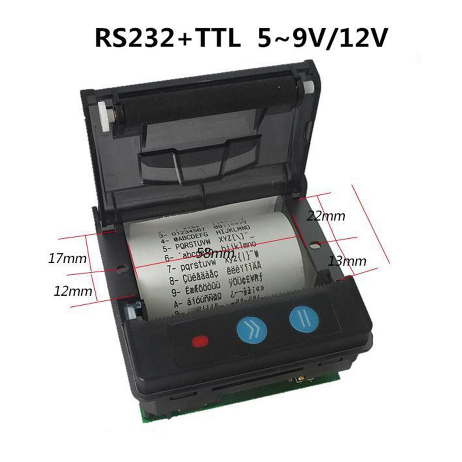 Embedded 58mm Thermal Printer Mini Printing Module Support USB RS232 40ppm