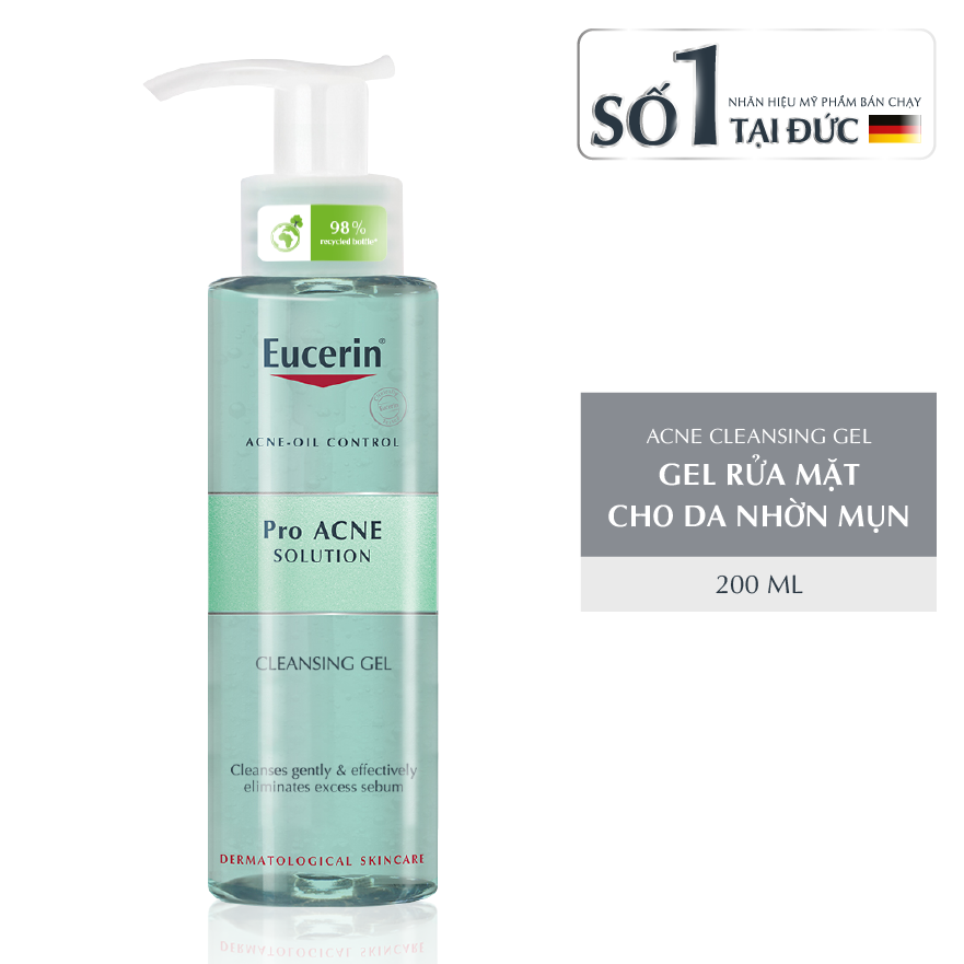 Gel Rửa Mặt Da Mụn Eucerin Pro ACNE Solution Cleansing Gel (200 ml)