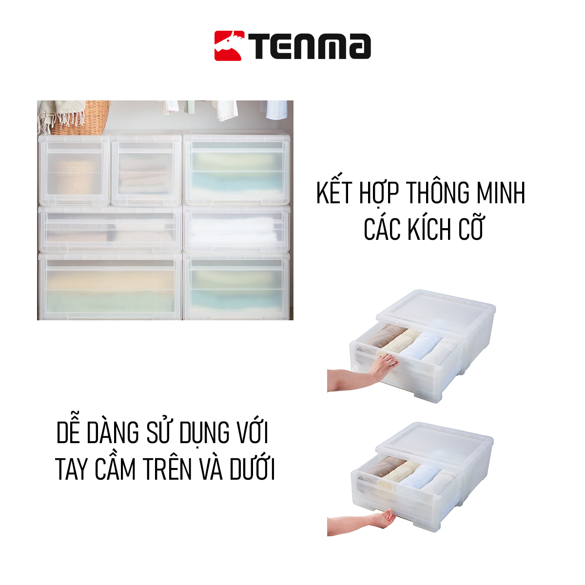 Hộp Nhựa Nắp Trượt Đa Năng TENMA, PRX Kabako M Khổ Rộng