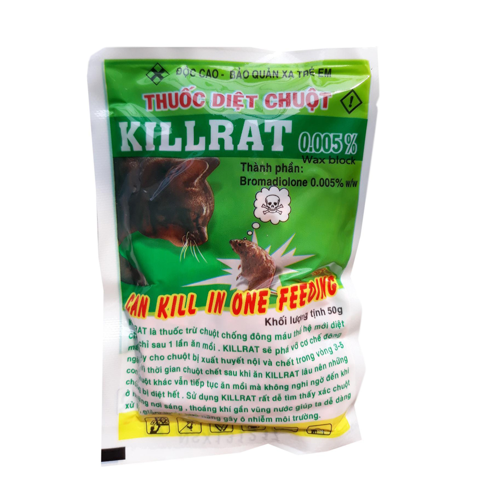 Trừ chuột Killrat 0.005 - Gói 50gram