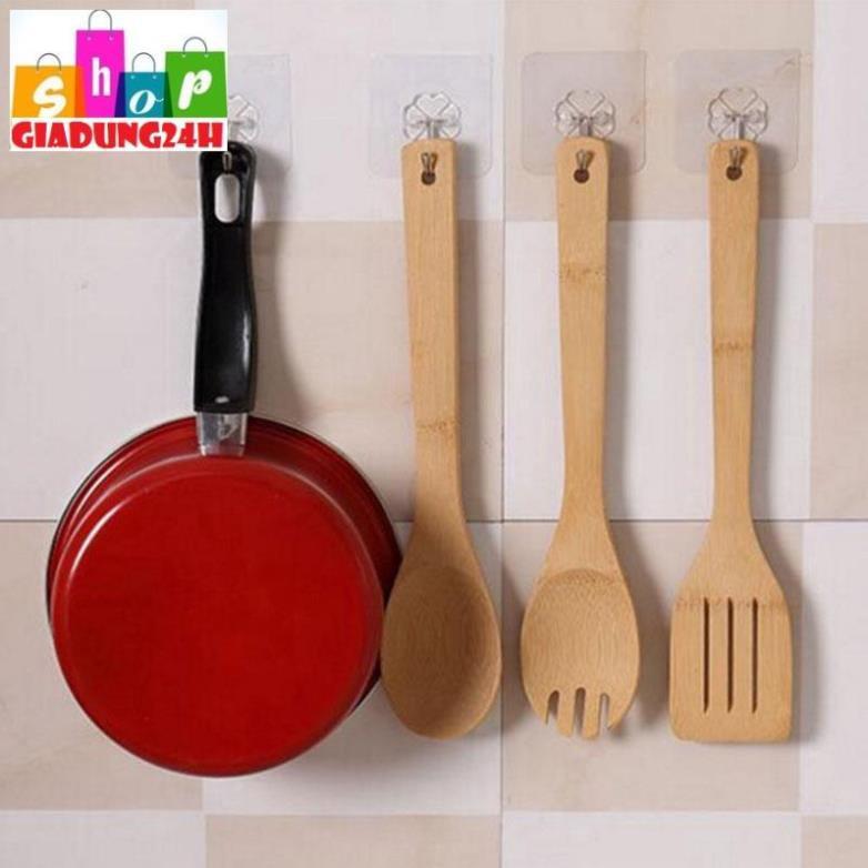Móc dán chịu lực TRONG SUỐT-Móc Dán Tường Siêu Dính Trong Suốt Chịu Lực Tốt 6x6 cm