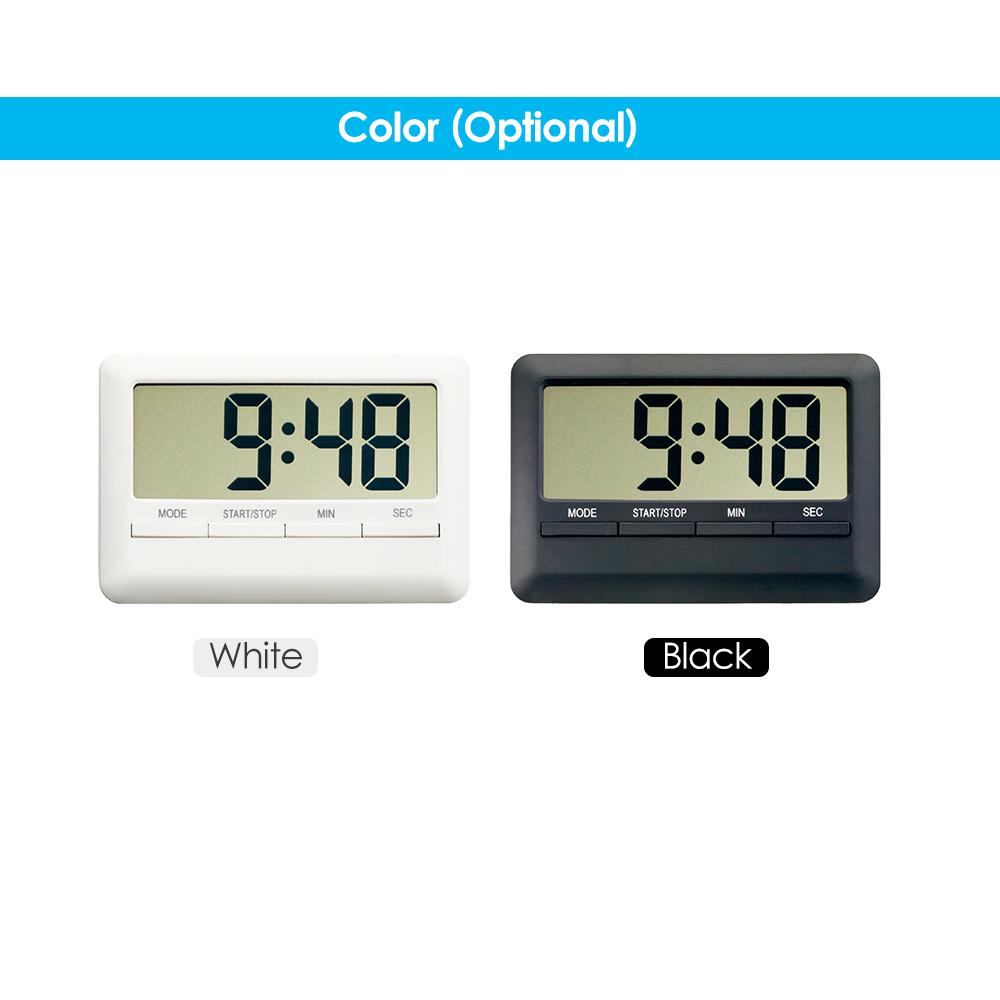 LCD Digital Alarm Clock Timer Large Time Manual Countdown for Cooking Shower Study Stopwatch Kitchen Magnetic Electronic Clock
