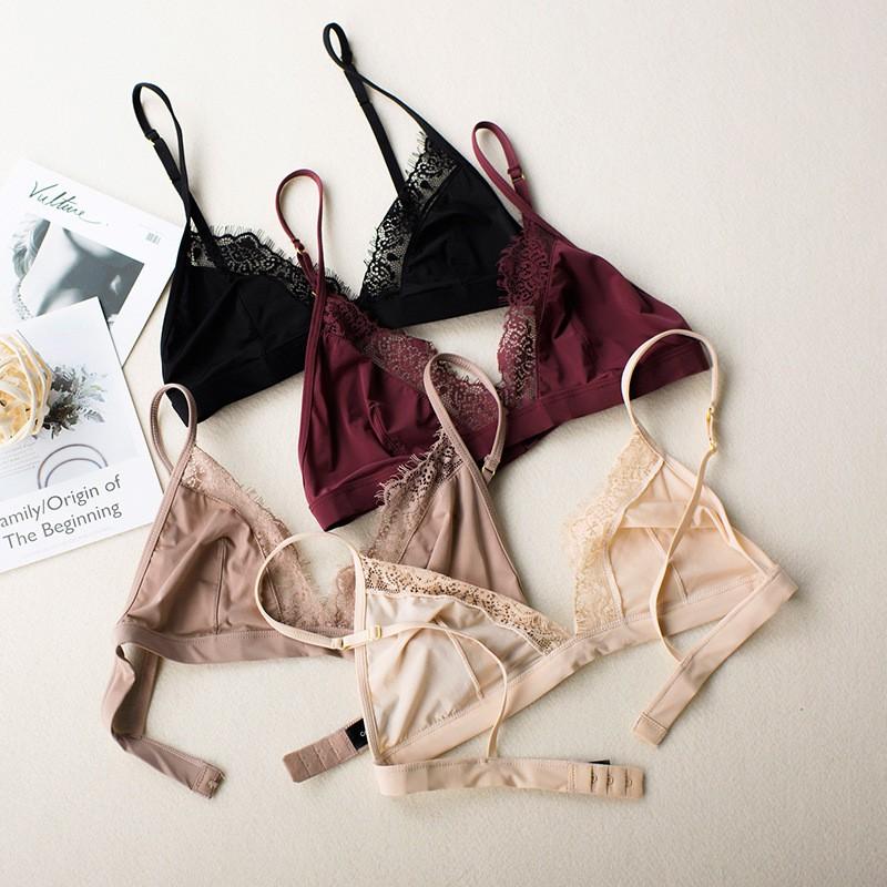 Hình ảnh Áo Lót Bralette Sep Sweet Lụa Viền Ren Cao Cấp B004