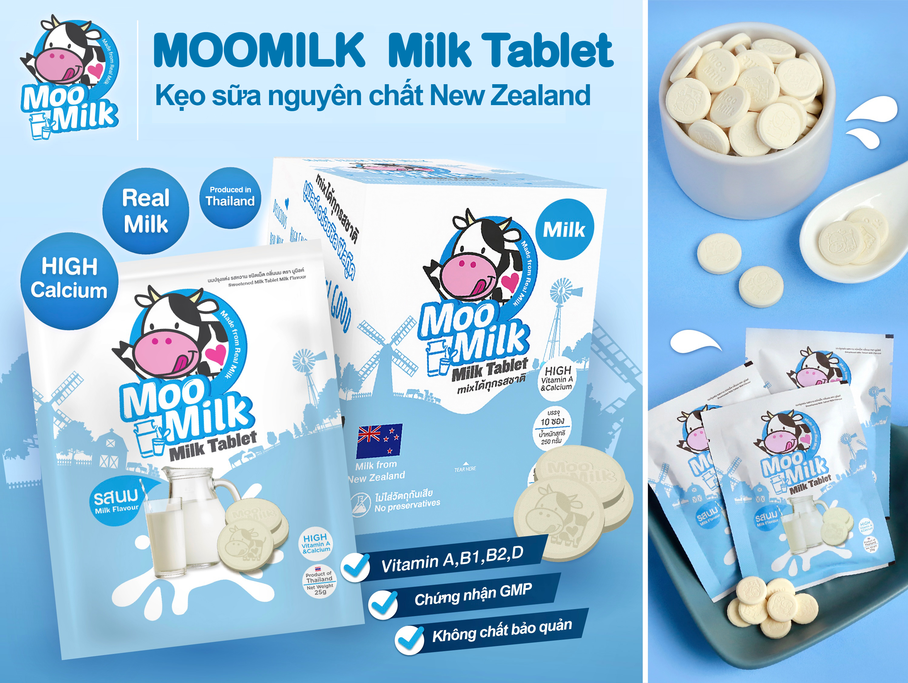 Kẹo sữa Moo Milk [Hàng Thái Lan]